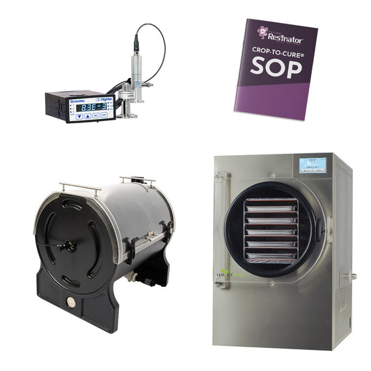 Crop-To-Cure® Bundle: Resinator XL Base Trim Model, Harvest Right Large Scientific Freeze Dryer, Digivac Stratavac bleed vacuum control package, Crop-to-Cure® SOP, 2 hour remote  T.E.C.