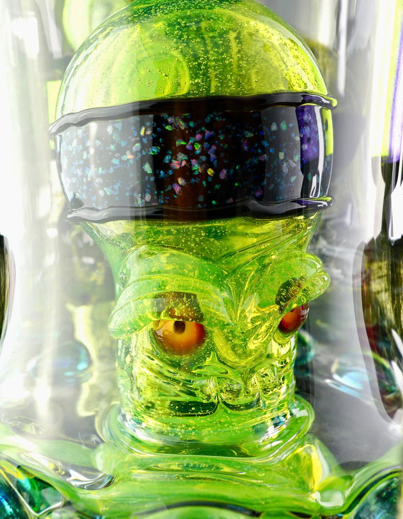 HARDCORE TOKE / PIRATT - Sunset Slyme y Lost City Balloon Perc Alien Bio Mech Rig con detalles de ópalo triturado