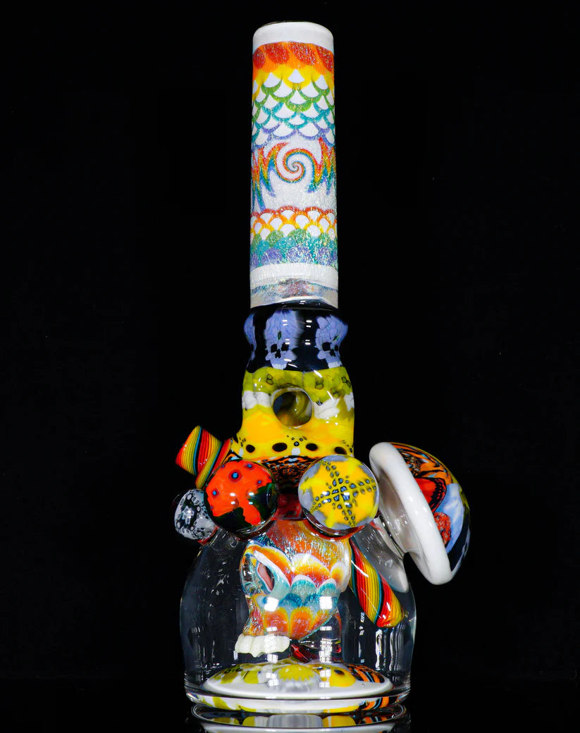 WYG / CRUNKLESTEIN - Tube de crâne UV Rainbow Dichro Dotstack Wigwag Chipstack