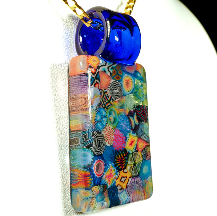 JEFF HEATH - Time Capsule Murrine Tile Pendant no.1