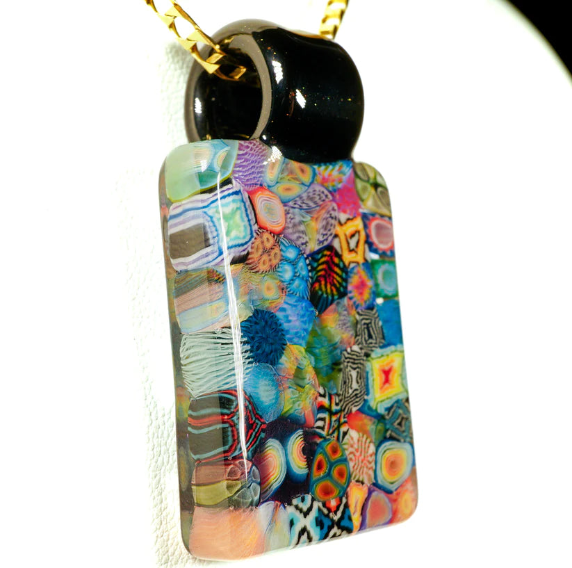 JEFF HEATH - Time Capsule Murrine Tile Pendant no.2