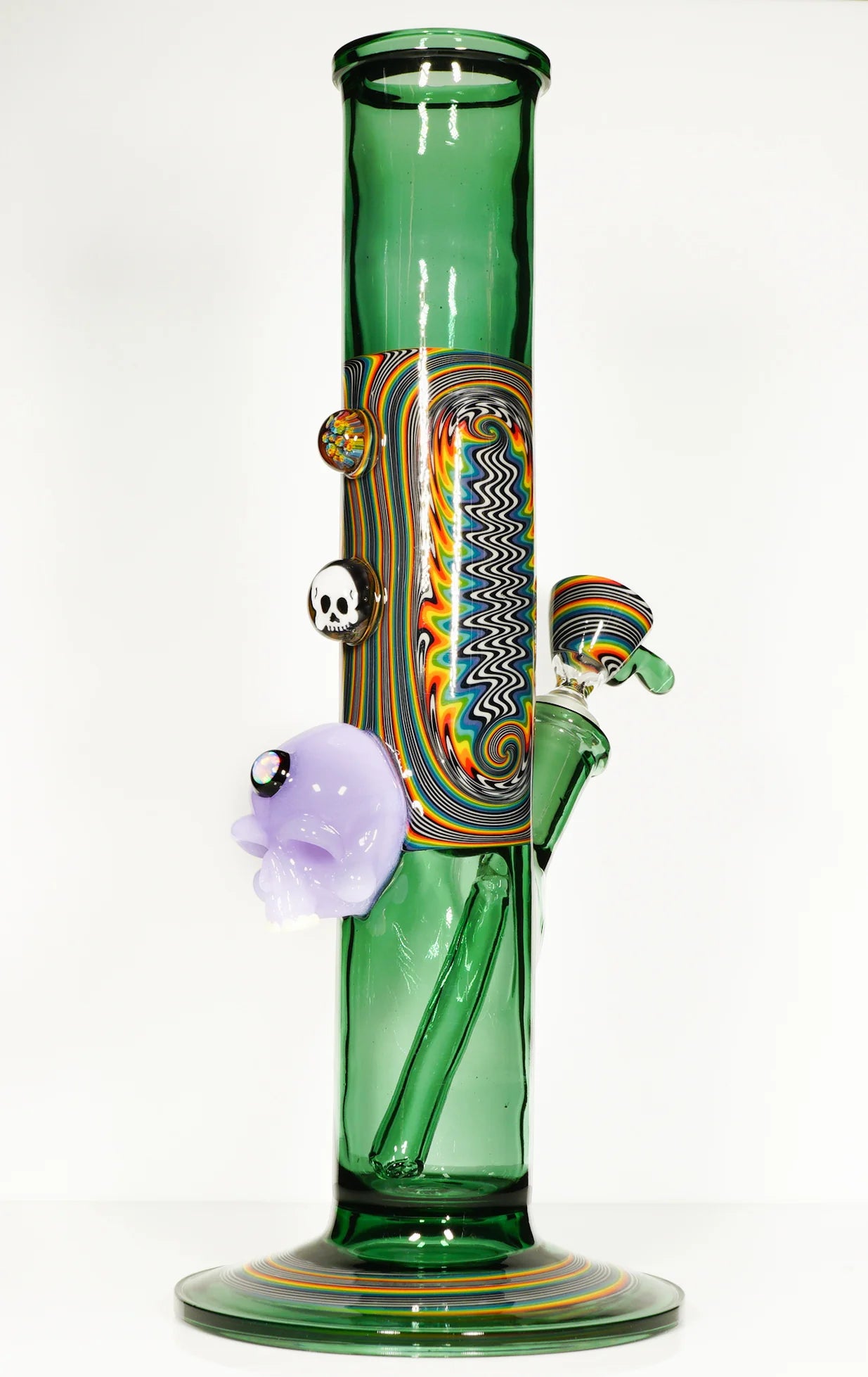 HENDY - Tubo recto Atlantis y Rainbow Jailbird Linework con calavera CFL + tobogán