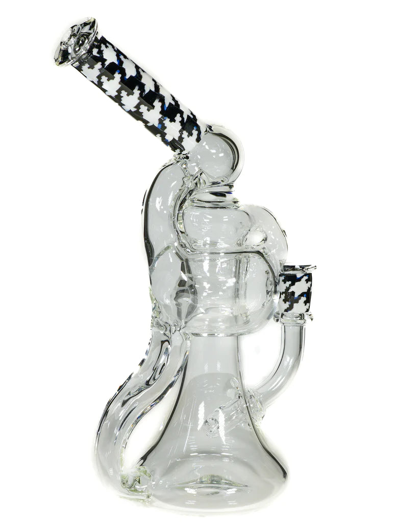 CRUNKLESTEIN - Black and White Houndstooth Ring Toss Recycler