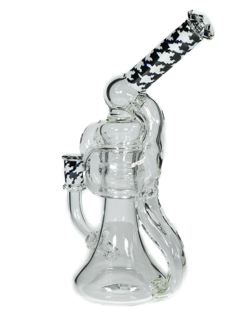 CRUNKLESTEIN - Black and White Houndstooth Ring Toss Recycler