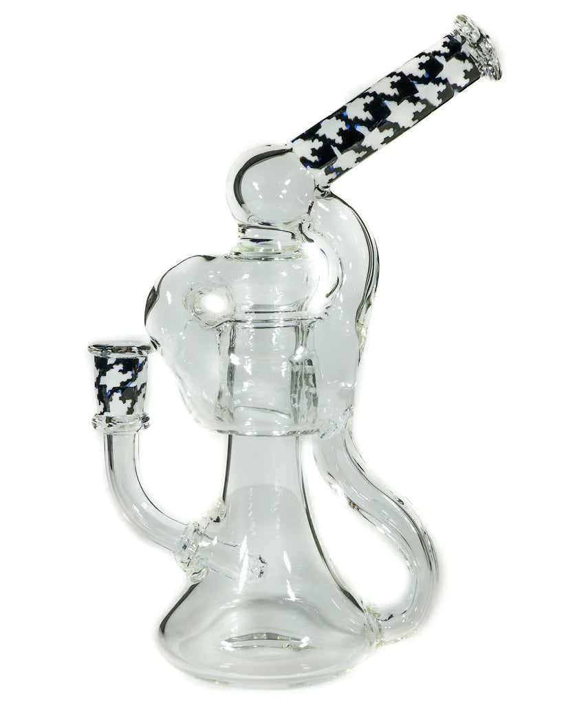 CRUNKLESTEIN - Black and White Houndstooth Ring Toss Recycler